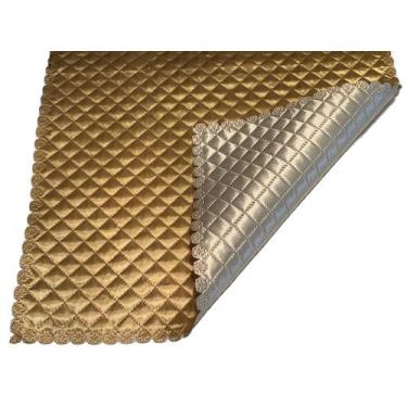 Imagem de Caminho de Mesa Natal Trilho 48cm X 1,48m Cetim Matelassê - Fitas e Fe