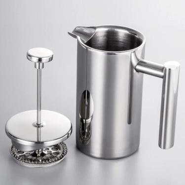 Imagem de Cafeteira Francesa de 350ml/800ml/1000ml em Aço Inoxidável com Parede 
