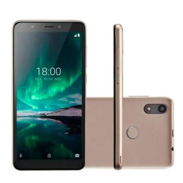 Imagem de Smartphone multi f pro 4g 16gb dual tela 5.5 p9119 dourado - MULTILASE