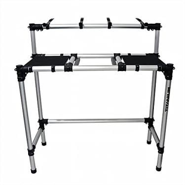 Imagem de Suporte Profissional Dj Titanium Racks RDJCDJ Ideal Para 1 Mixer e 2 CDJs Com Suporte Notebook