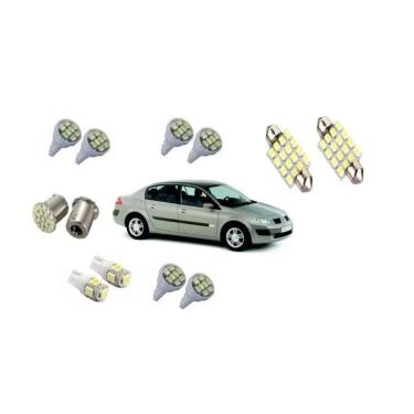 Imagem de Kit Led Renault Megane Farolete Teto Placa Re Porta Malas