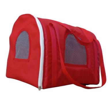 Imagem de Bolsa Para Transporte De Pet Cães E Gatos Courino Vermelho