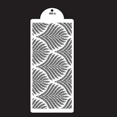 Imagem de Estêncil de bolo, decoração de bolo estêncil de creme de manteiga modelos de bolo floral de plástico impressão de bolo moldes de decoração de renda oca ferramentas decorativas de borda de flor para decoração de bolo de aniversário de casamento faça você mesmo