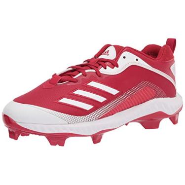 Imagem de adidas Tênis de beisebol masculino Fv9364, Vermelho/branco/branco, 15