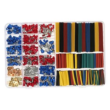 Imagem de Tingpai 678PCS le le Wire Electrical Set - Conectores de terminais 350PCS + 328PCS 2: 1 Tubo encolhável de poliolefina sem halogé com tubo de encolhimento de calor com ca a so da