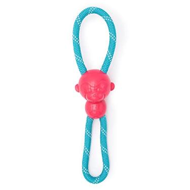 Imagem de ZippyPaws ZippyTuff Macaco RopeTugz, Corda Durável Brinquedo para Cães para Mastigadores Agressivos, Rosa