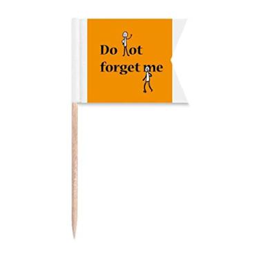 Imagem de Don't Forget Me Triste Art Deco Presente Fashion Palito de Dente, Marcação de Etiquetagem para Bolo Festa Prato de Queijo