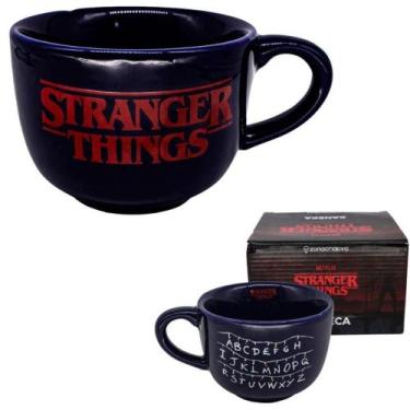 Imagem de Stranger Things Caneca De Sopa Cumbuca Porcelana 500ml Oficial Netflix