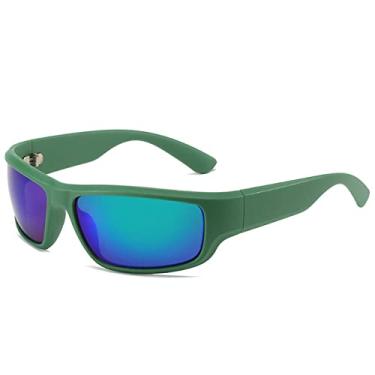 Imagem de Óculos de sol vintage para mulheres Óculos de sol quadrado bege gradiente Homens Hip Hop Driving Eyewear Tons femininos, verde verde, tamanho único