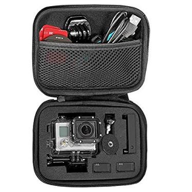 Imagem de Estojo de transporte pequeno compatível com GoPro Hero 13 12 11 9 8/AKASO EK7000 Brave 4 Brave 7/DJI Osmo Action 5 Pro/ODDV/APEXCAM/Pro Xtreme Action Camera, bolsa de armazenamento de EVA