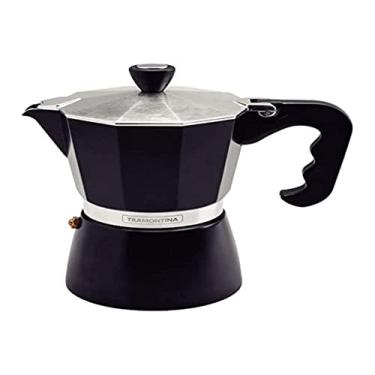 Imagem de Cafeteira Expresso Italiana Tramontina em Alumínio Preto com Cabo em Nylon 320 ml