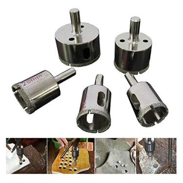 Imagem de Jogo Broca Serra Copo Diamantada Porcelanato Vidro Espelho Marmore 5 Peças 25 a 50mm