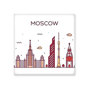 Imagem de Moscow Rússia Liso Padrão de Marco de Cerâmica Brilhante Decalque Pedra Adorna de Tijolos Vitrificados