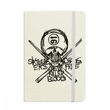 Imagem de Caderno de espada de esqueleto preto ninja número 16 oficial de tecido rígido diário clássico
