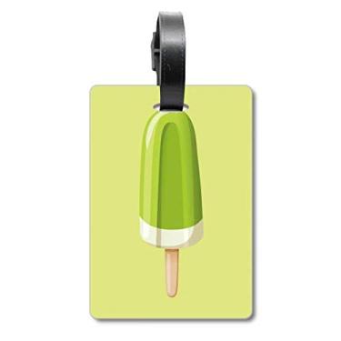 Imagem de Green Mung Bean picolé doce sorvete pasta de pasta etiqueta cartão de bagagem pendurado Scutcheon