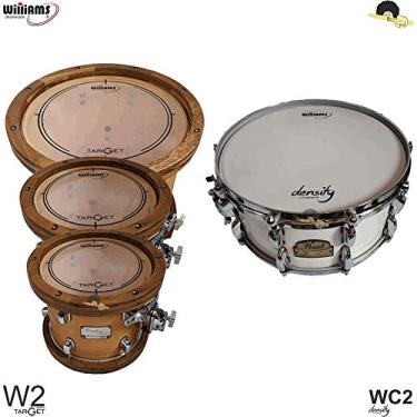 Imagem de Kit de Peles Williams - W2 Duplo filme clear (10″/12″/14″)+ Pele(caixa) WC2 14″