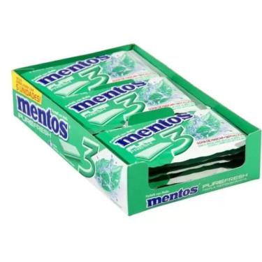 Imagem de Chiclete Mentos 3 Camadas Spearmint 8,5g C/15 Unidades