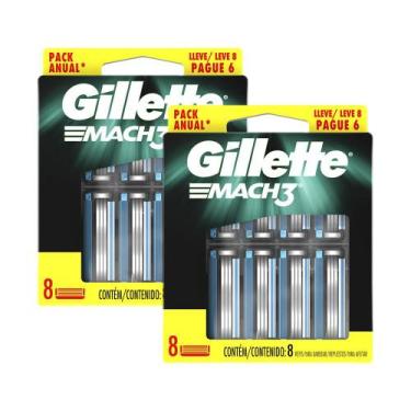 Imagem de Kit Carga Gillette Mach3 Regular Com 16 Unidades