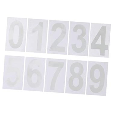 Imagem de OSALADI 5 Conjuntos Número Da Caixa De Correio Externa Número Do Portão Números De Casa Etiqueta Do Número Da Casa Número De Endereço Número De Placas Branco Vinil Porta Proteção Solar