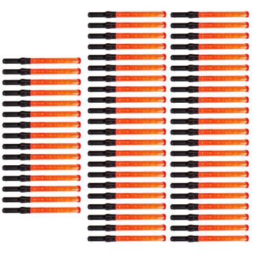 Imagem de Bastao Sinalizador Kit 75 Unidades Fluorescente Balizador Engarrafamento Transito  Estacionamento Manobrista Aeroporto Segurança Fiscalizaçao Evento