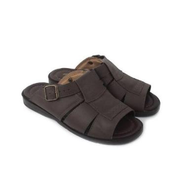 Imagem de Chinelo Sandalia Italianinho Masculino Em Couro 120340302