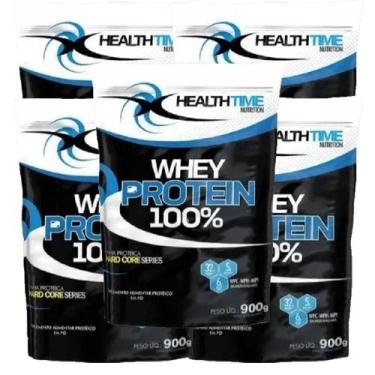 Imagem de Kit 5X Whey Protein 100% Healthtime 900G - Black Cobra