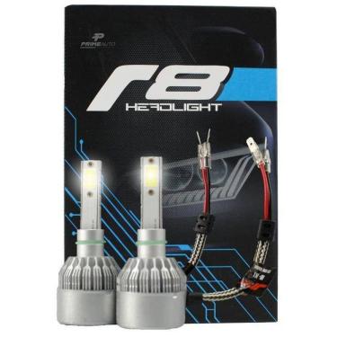 Imagem de Kit Lâmpadas Farol Led Automotivo R8 Headlight 6500k com Cooler CONECTORES:H1