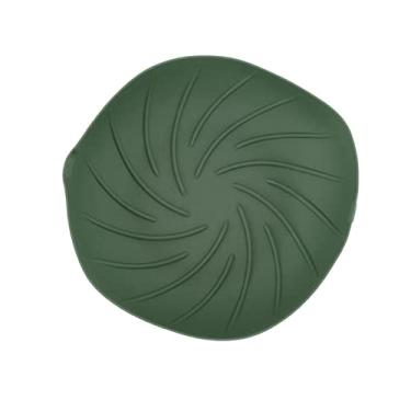 Imagem de Grande Forro Redondo de Silicone para Fritadeira para Forno de Microondas Com Fogão Instantâneo (Verde escuro)