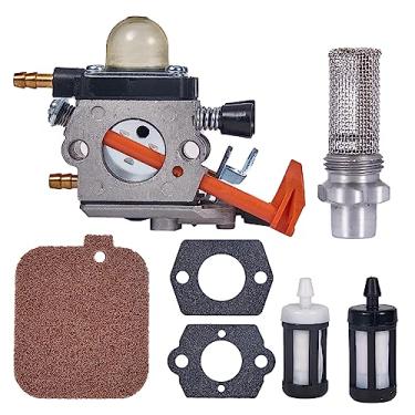 Imagem de Mikatesi Carburador BG50 para soprador de folhas STIHL BG45 BG46 BG50 BG55 BG65 BG85 SH55 SH85 substitui 4229 120 0650 com kit de ajuste de filtro de ar de para-choque