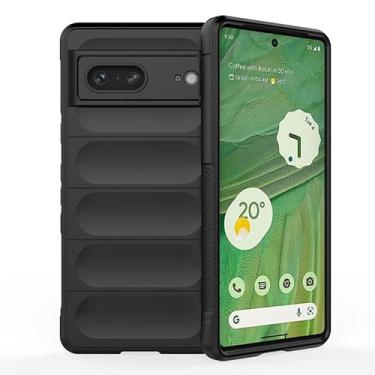 Imagem de For Google Pixel 7 6a Pro Matte Skin Feel Frosted Anti-fingerprint Super Anti-drop Lens All-inclusive Wireless Charging Case Back Bumper Cover Protector Shell (Pixel 7,Black)