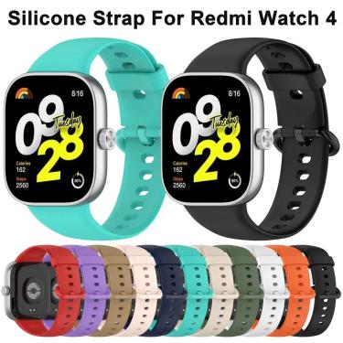 Imagem de Silicone Strap para Redmi Watch 4  Substituição do relógio inteligente  Pulseira esportiva  Pulseira