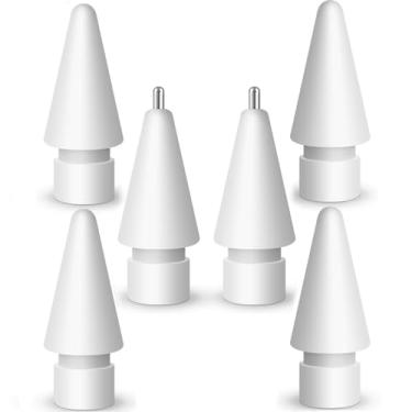 Imagem de Pontas de lápis de substituição para Apple Pencil 2ª geração/pontas de 1ª geração, acessórios para pontas iPencil para iPad Pro/Apple Pencil Pro/USB-C (pacote com 6)