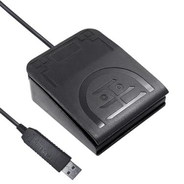 Imagem de Teclado de computador atualizado USB com um pedal único com cinco funções personalizadas, interruptor fotoelétrico
