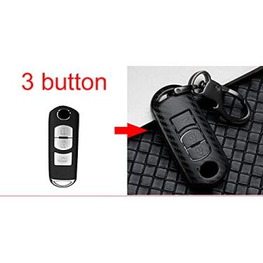 Imagem de CSHU 2/3 Buttons Car Key Case Cover Keychain Ring Key Bag, Fit For Mazda 2 3 6 Axela Atenza CX-5 CX5 CX-3 CX-7 CX8 CX-9 2016 2017 2018,B 3 Buttons set