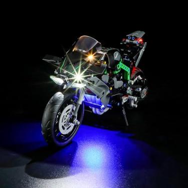 Imagem de GEAMENT LED Light Kit Compatible with Lego Kawasaki Ninja H2R Motorcycle - Lighting Set for Technic 42170 (Model Set Not Included)