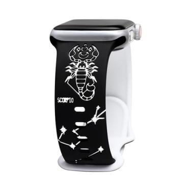 Imagem de Wingoden Pulseiras femininas e masculinas gravadas compatíveis com Apple Watch Serise 9, 8, 7, 6, 5, 4, 3, 2, 1 e SE Ultra 2 de 40 mm, 38 mm e 41 mm