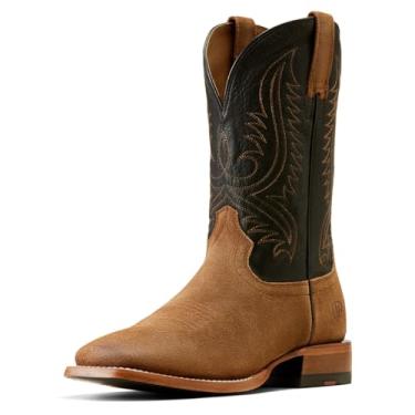 Imagem de Ariat Bota masculina Circuit Paxton Cowboy, Bayou Camurça preta/marrom rancho, 7.5 Wide