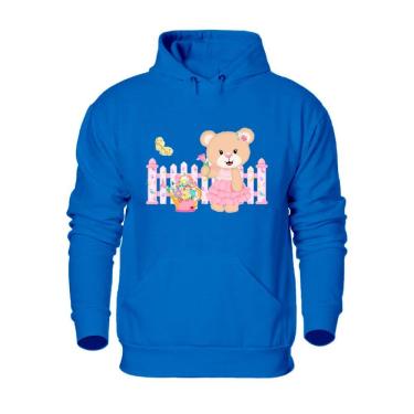 Imagem de Blusa Agasalho Moletom Feminino Plus Size Flanelado Com Capuz Ajustavel e Bolso Canguru