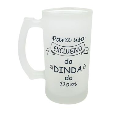 Imagem de Caneca Vidro Chopp Personalizada para Uso Exclusivo da Dinda