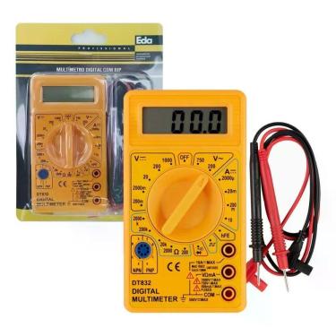 Imagem de Multímetro Digital Cabo Teste Dt-832 Com Bip Eda-0Cn