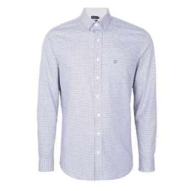 Imagem de Camisa Masculina Individual Xadrez Azul Claro-Masculino