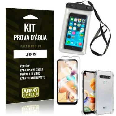 Imagem de Capinha Prova D'água LG K41s + Capinha Anti Impacto + Película - Armys