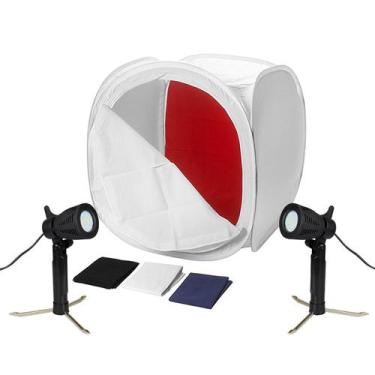 Imagem de Foto Still Mini Estudio Iluminador LED 220v + Tenda Difusora - TUDOPRA