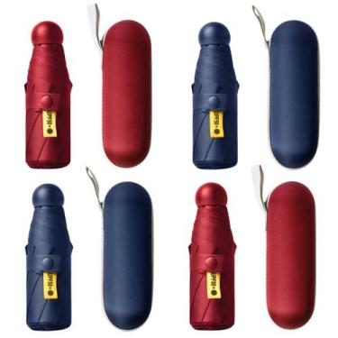Imagem de kit 4 guarda-chuva cápsula com proteção solar uv de aluminio compacto 