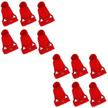 Imagem de kit 12 toucas gorro infantil de pompom bichinho para menino menina for
