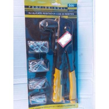 Imagem de Alicate Rebitador Rebitadeira 4 Bicos Manual 40 Rebites Pop - Eda