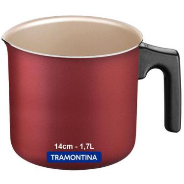 Imagem de Leiteira tramontina antiaderente fervedor caneco canecao, Vermelho, 14