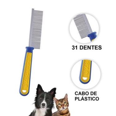 Imagem de Pente Desembolador Cerdas Tira Pelos Nós Cachorro Gato Pets - Western 