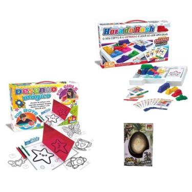 Imagem de Kit Desenho Mágico Hora do Rush e Ovo Dino Surpresa - Big Star e Dm To