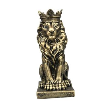 Imagem de Wswqop Estátua com Mesa Decoração Peça Central Escultura de Resina Pintada à Mão para Armário de Vinho Multifuncional, Cor Bronze, Tamanho real